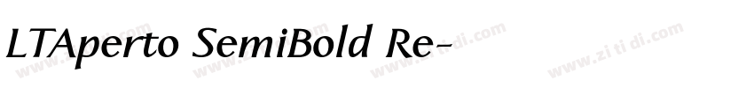 LTAperto SemiBold Re字体转换